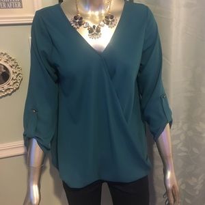 Teal Blue Top
